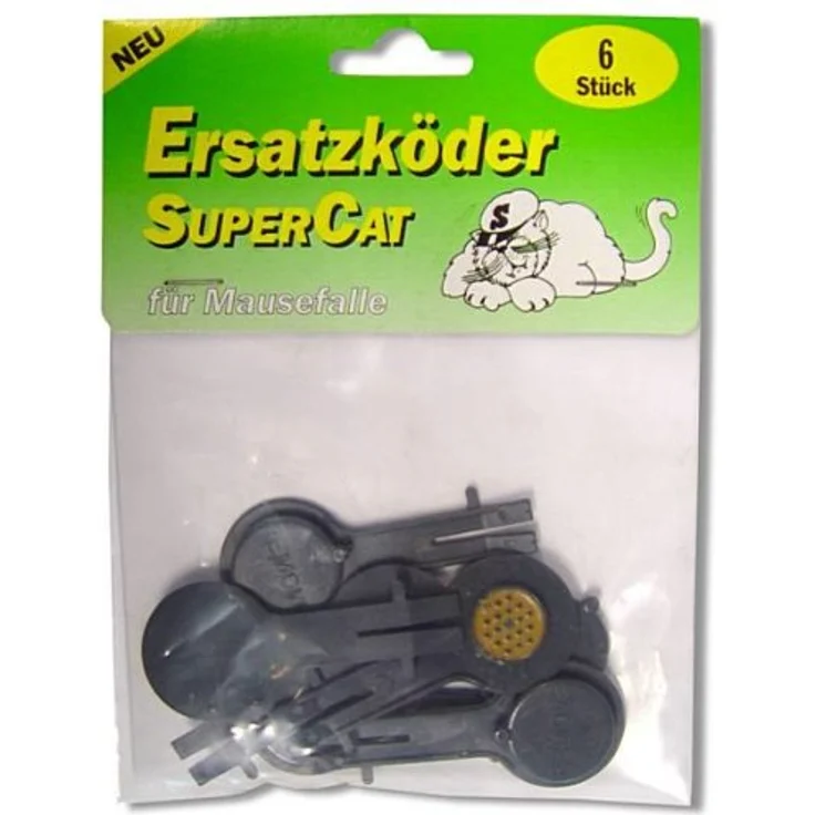 SuperCat Ersatz-Köder für Mausefalle: Giftfreies Naturprodukt, harmlos für Kinder & Haustiere, 6er Set – Bild 1
