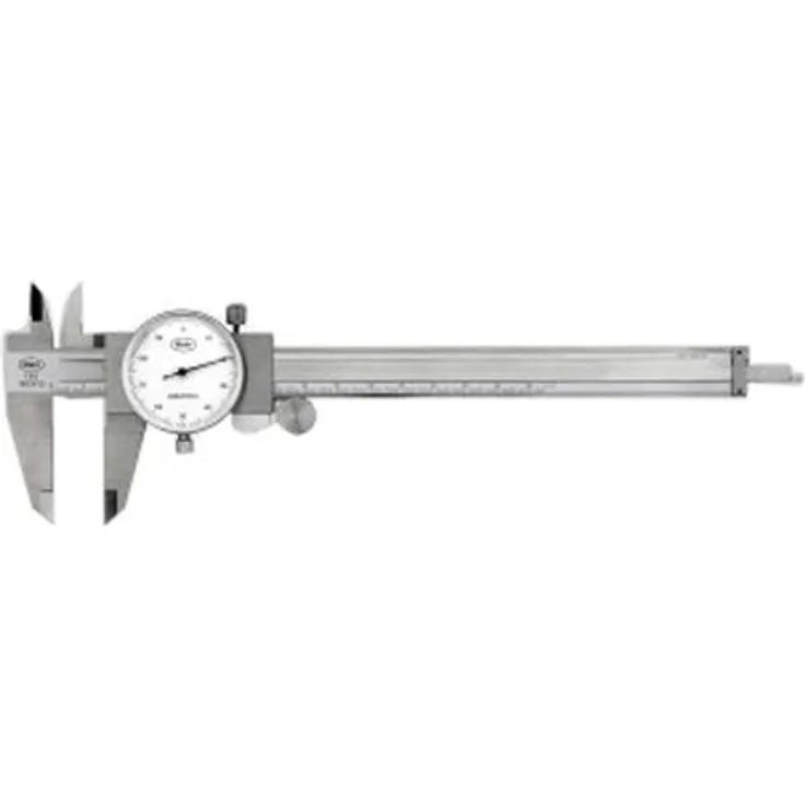 Mahr 4107005 Marcal 16 U Zifferblatt Messschieber ohne Reibrad, weißes Zifferblatt, 0-150 mm Reichweite, 0,01 mm Skala, 1 mm Reichweite pro Drehzahl