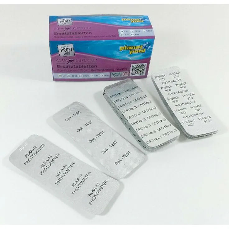 PLANET POOL Profi Linie | Testtabletten pH-Chlor für Aqua Inspektor - Planet Pool