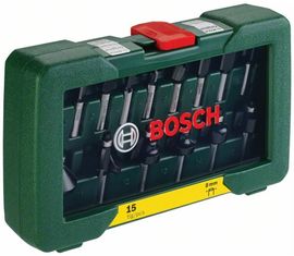 Bosch 15tlg. Hartmetall Fräser Set