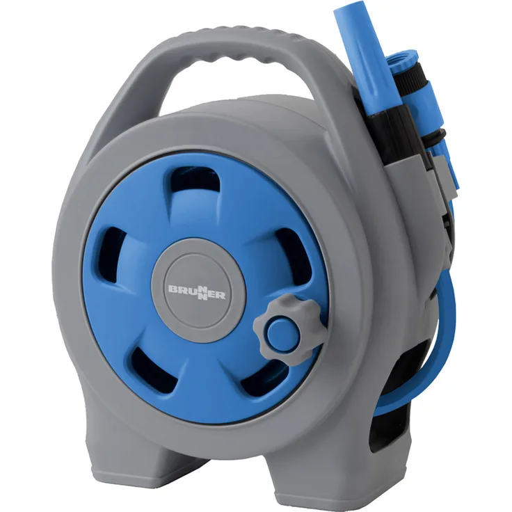BRUNNER AQUAFIL PRO 11,5m - Tragbare Schlauchtrommel - lebensmittelechter Schlauch 7203133N blau, grau