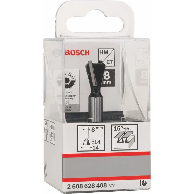 Bosch Professional Bosch Professional Zubehör 2 608 628 408 Zinkenfräser 8mm, D1 14,0 mm, L 14,0 mm, 15° – Bild 5