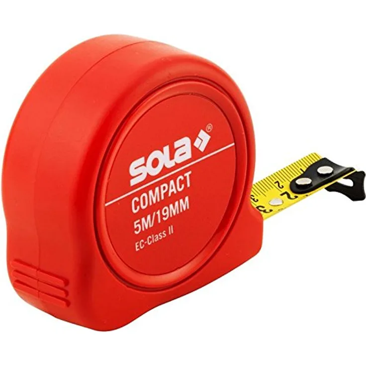 Sola 50500201 Rollbandmaß Compact CO 3'', Rot, 3M