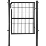 Gartentür Gartentor 160 cm Zauntür Hoftür Gartenpforte Gartenzaun anthrazit