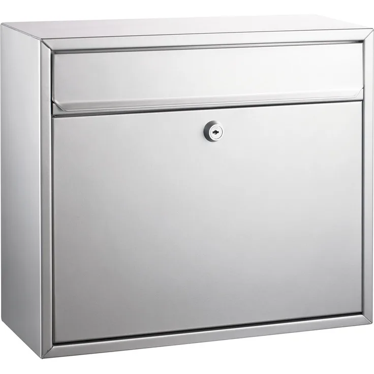 Alco 8601 Briefkasten, silber lackiert, ca. 31 x 36 x 15 cm
