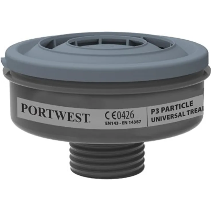 Portwest p946bkr Schutzbekleidung P3 Face Maske Partikelfilter, Regular, schwarz