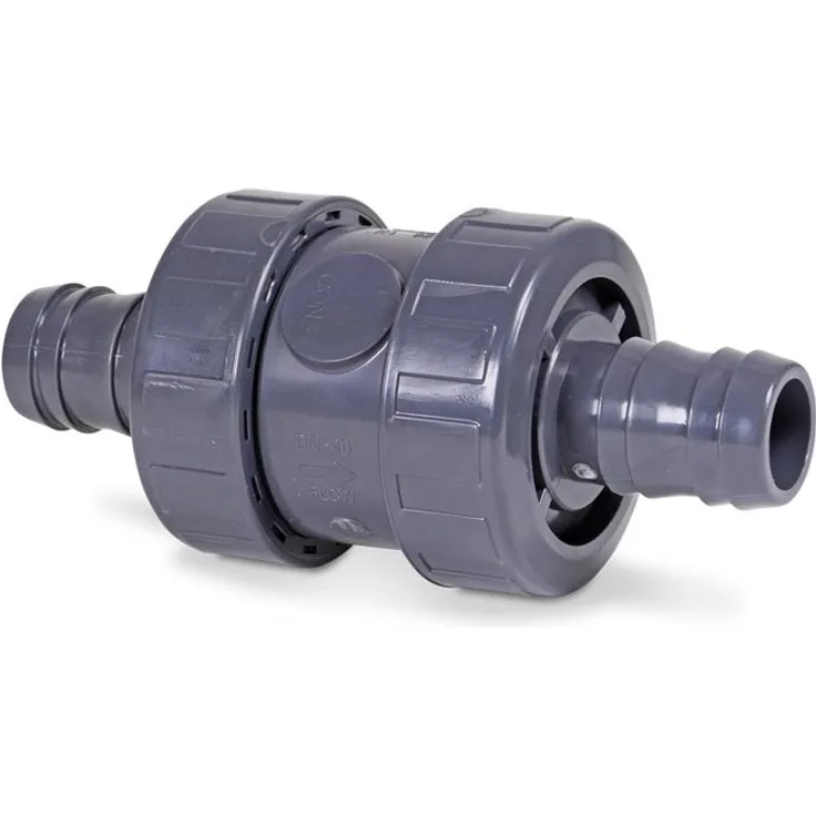 mega PVC Rückschlagventil, federbelastet 38mm Schlauchtülle