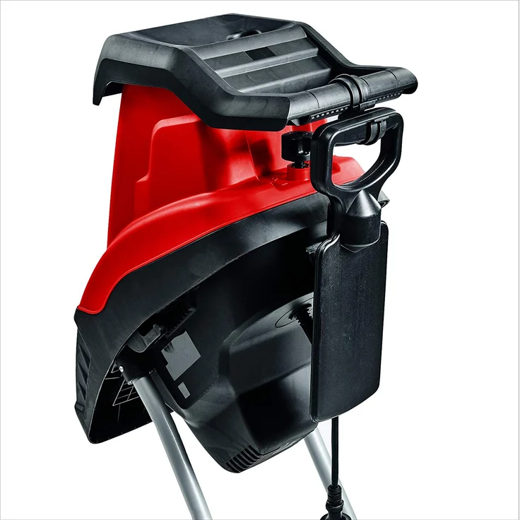 Einhell Elektro Messerhäcksler GCKS 2540 2000 W max Aststärke 40 mm 2 Wendemesser große Trichteröffnung Motorschutzschalter Häckselgutfangsack inkl Stopfer Leerlaufdrehzahl 4 500 U min – Bild 2