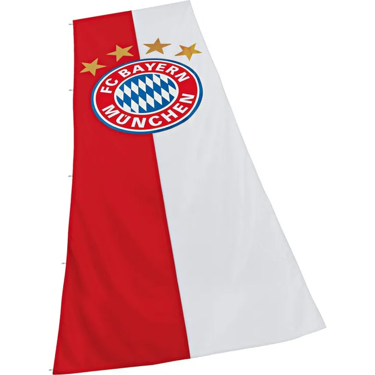 FC Bayern München Hissfahne Hochformat Logo, Gr, 150 x 400 cm