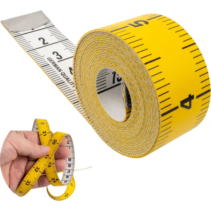 Schneidermaßband, Maßband mit 150 cm Gesamtlänge, 2 in 1 Maßband mit CM und INCH Skalierung, Ausmessung von Kleidung, aus Glasfieber Kunststoff