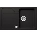 SCHOCK Küchenspüle 80 x 50 cm Formhaus D-100S Nero - CRISTALITE Granitspüle ab 45 cm Unterschrank-Breite