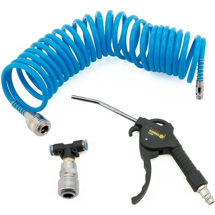 Toya Ausblaspistole mit 5 m Spiralschlauch und T-Stück Typ 81634