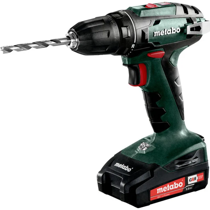 Metabo 18V Akku-Bohrschrauber BS 18 2x Akku 2.0Ah im Koffer (602207560)