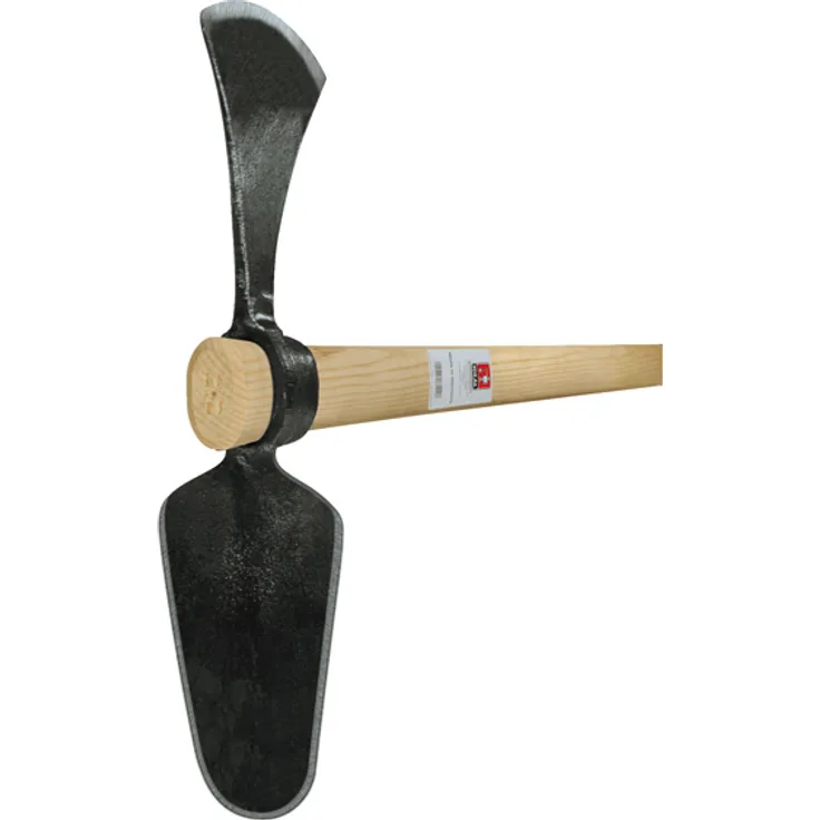 Ideal Wiedehopfhacke Ovalblatt, 105 cm Länge, Eschenholzstiel, gerader Stiel, Kopf geschmiedet (66700001)