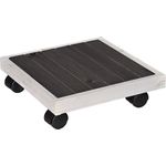 WAGNER Pflanzenroller - Nordic - Kiefer massiv, FSC-Massivholz, schwarz-weiß, 29 x 29 x 8,2 cm, Tragkraft 100 kg - 20085001