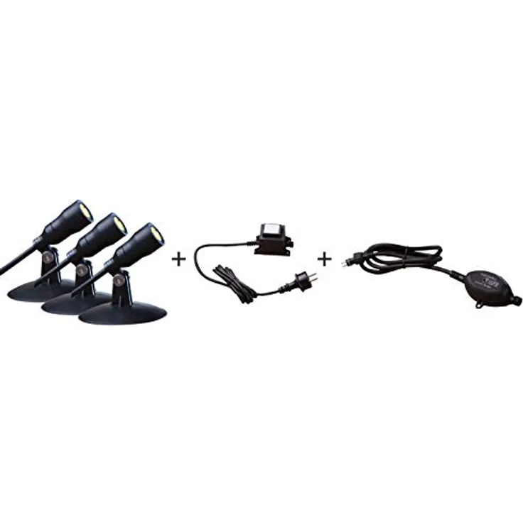 Heissner Smart Light Starter-Set LED-Spots für Teich Pool und Garten, Warmweiss
