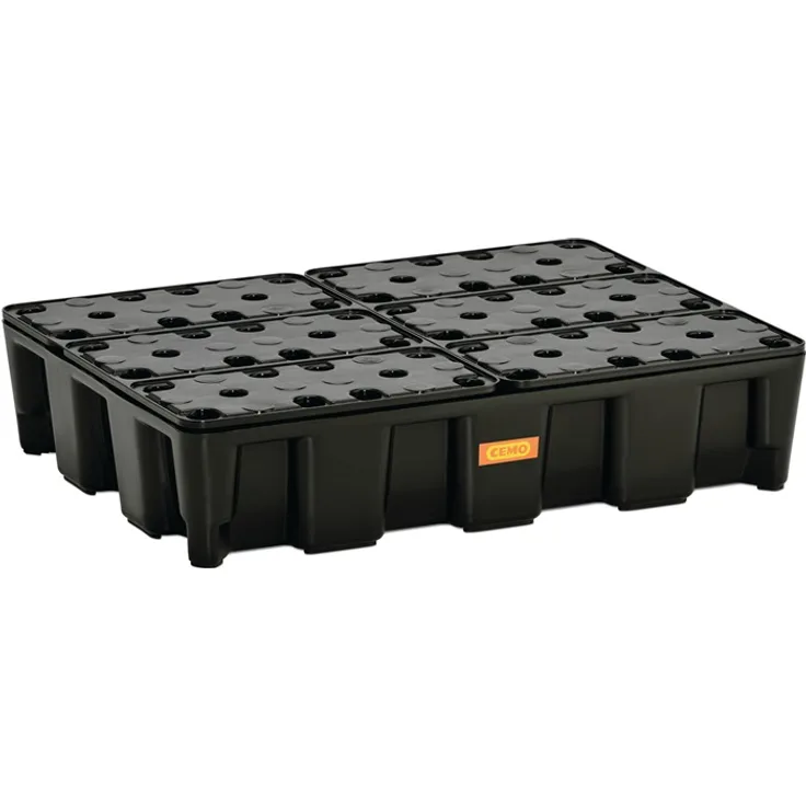 Auffangwanne 60l L800xB600xH180mm PE m.PE-Rost MO