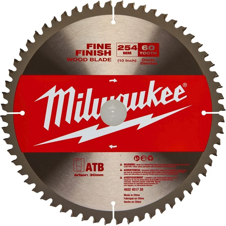 Milwaukee Sägeblatt für Akku-Kapp- und Gehrungssägen - 254/30 mm Z60