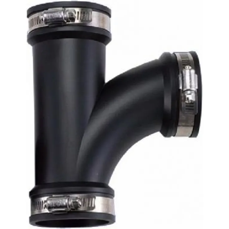 AquaForte PVC Elastomer flexibles T-Stück 63mm (Klemmbereich 63-57mm), enorm flexibel! Bewässerungszubehör