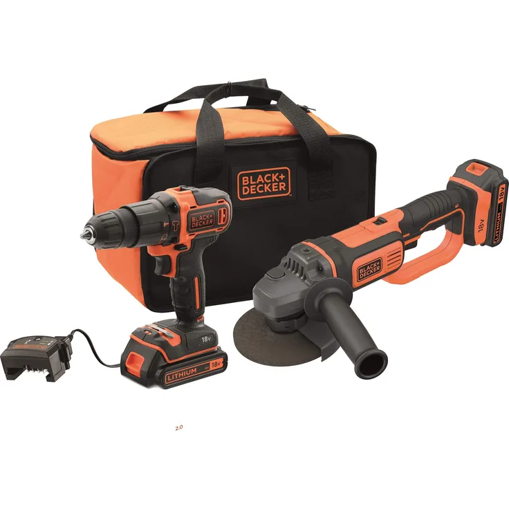 Black+Decker BCK24D2S-QW Schlagbohrmaschine und Schleifgerät