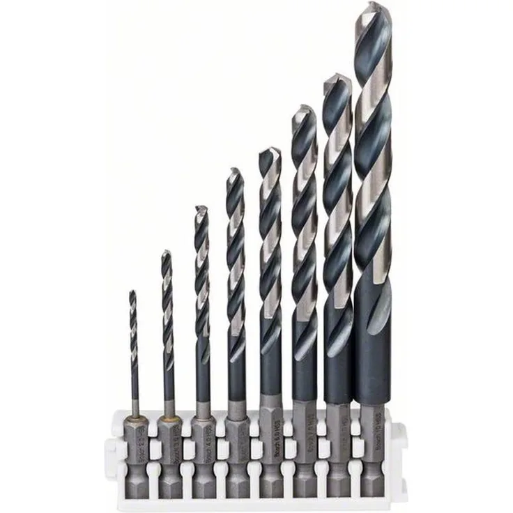 Bosch Professional 8tlg. Impact Control HSS Spiralbohrer Set (für Metall, Zubehör Schlagbohrmaschine)