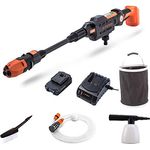 Yard Force AquaJet Akku-Hochdruckreiniger LW C02 für Bewässerung, Reinigung und Desinfektion, 20V - 2,5 Ah, max. 22 bar Druck, Durchflussmenge 180 L-h mit Faltbarer Eimer