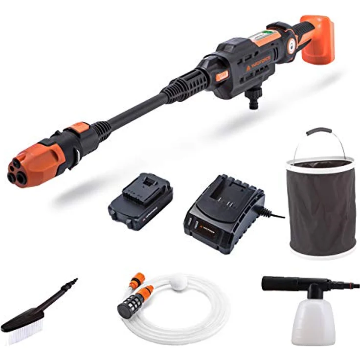 Yard Force AquaJet Akku-Hochdruckreiniger LW C02 für Bewässerung, Reinigung und Desinfektion, 20V - 2,5 Ah, max. 22 bar Druck, Durchflussmenge 180 L-h mit Faltbarer Eimer – Bild 1