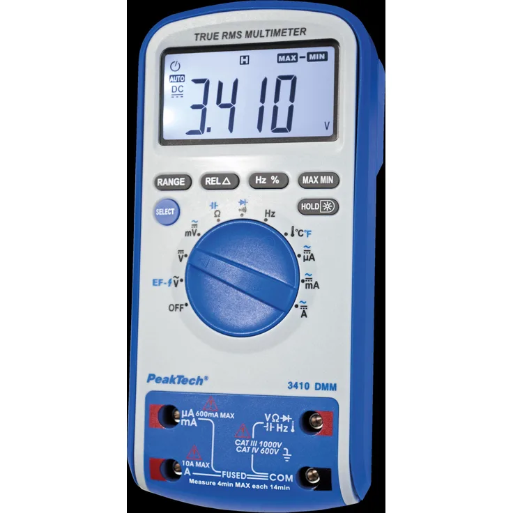 PeakTech Digital-Multimeter TRMS AC 6000 Stellen 700 VAC 1000 VDC 10 ADC PeakTech 3410