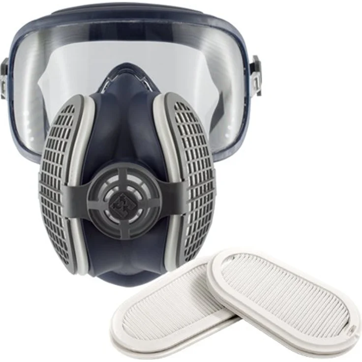 Elipse SPR406 Sicherheitsbrille und P3 Feinstaubfiltermaske, Größe Medium/Large, Blau