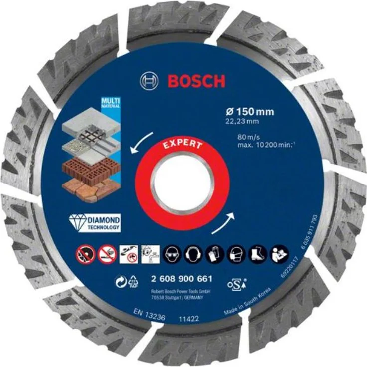 Bosch Expert MultiMaterial Diamanttrennscheiben, 150 x 22,23 x 2,4 x 12 mm – Bild 1