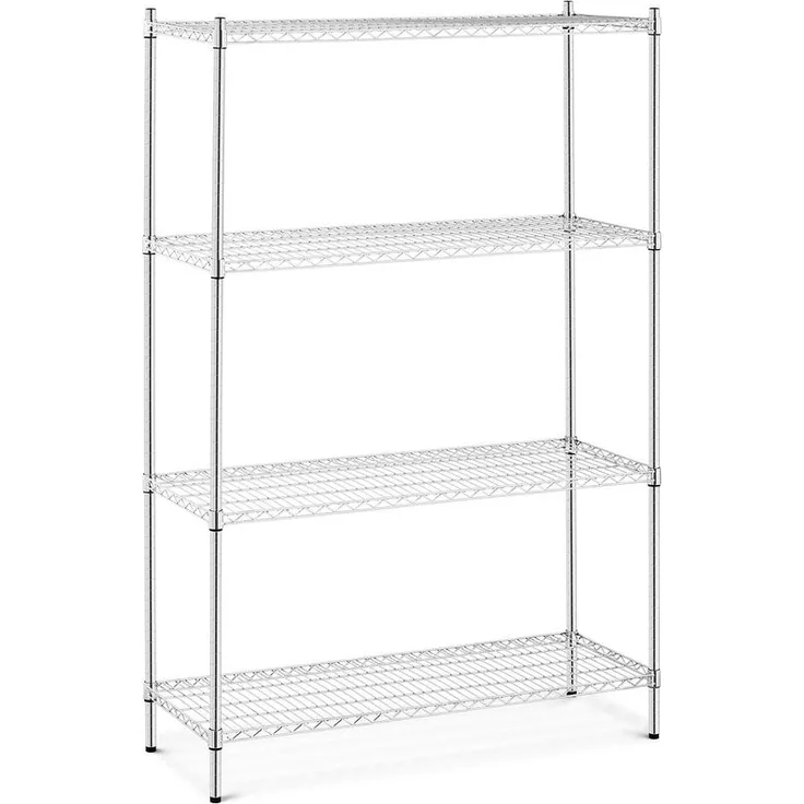 Royal Catering - Metallregal 1.000 kg Standregal 120 x 45 x 180 cm Steckregal Chrom 4 Borde