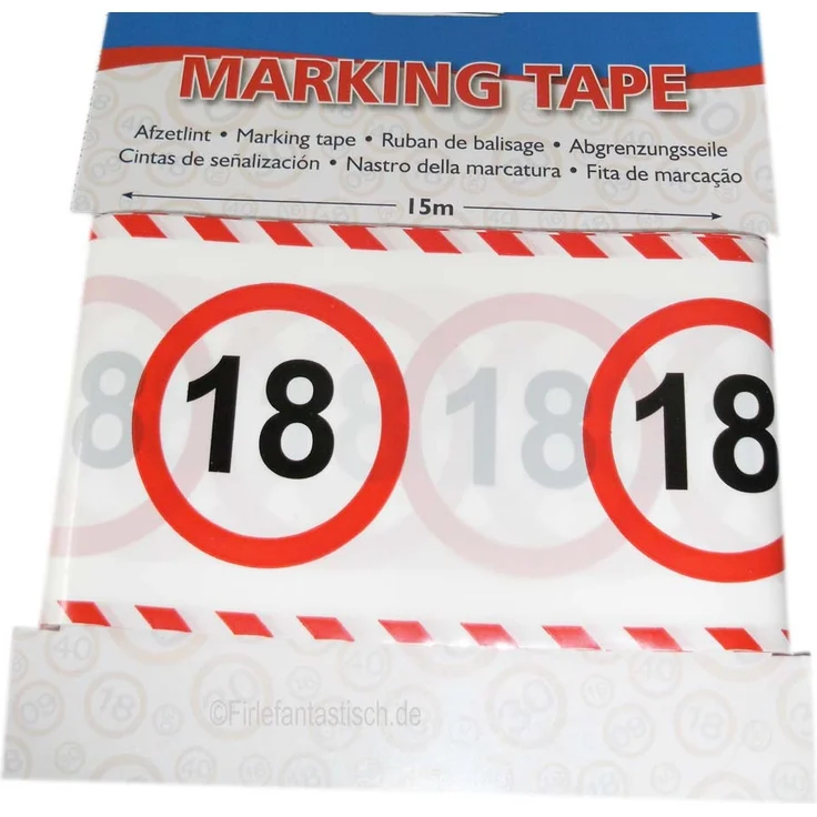 Absperrband mit Zahl 18 - Preisvergleich – Bild 1