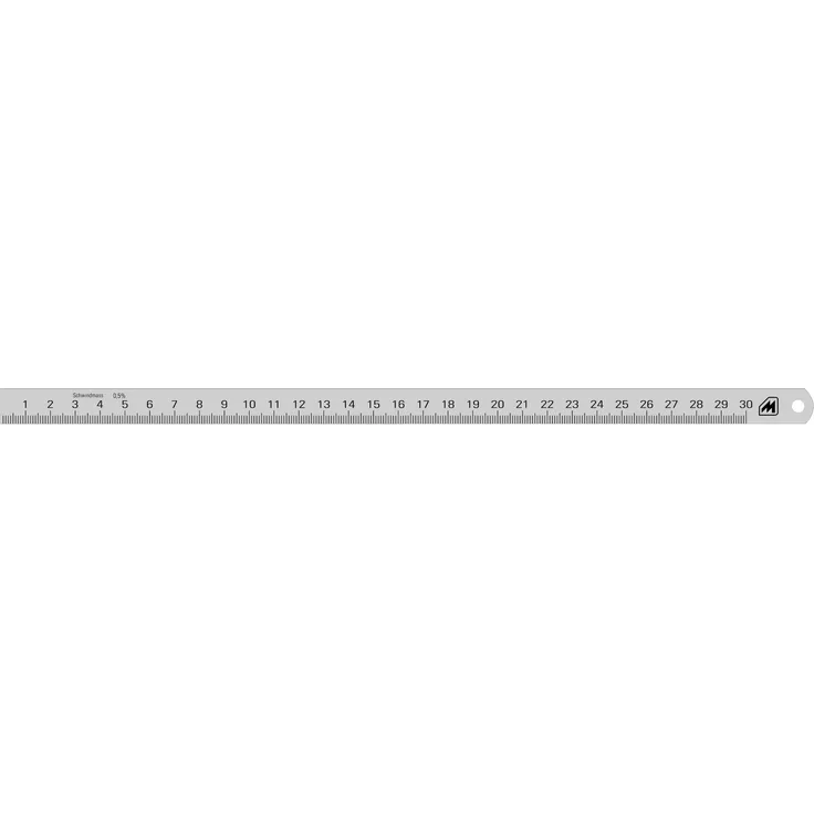 Metrica 24154 Schwindmassstab 300 x 13 mm, verchromt