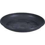 greemotion Untersetzer Harmonie, Farbe Anthrazit, Blumenuntersetzer rund, Pflanztopf-Untersetzer aus Kunststoff, Maße: ca. 50 x 50 x 7,5 cm