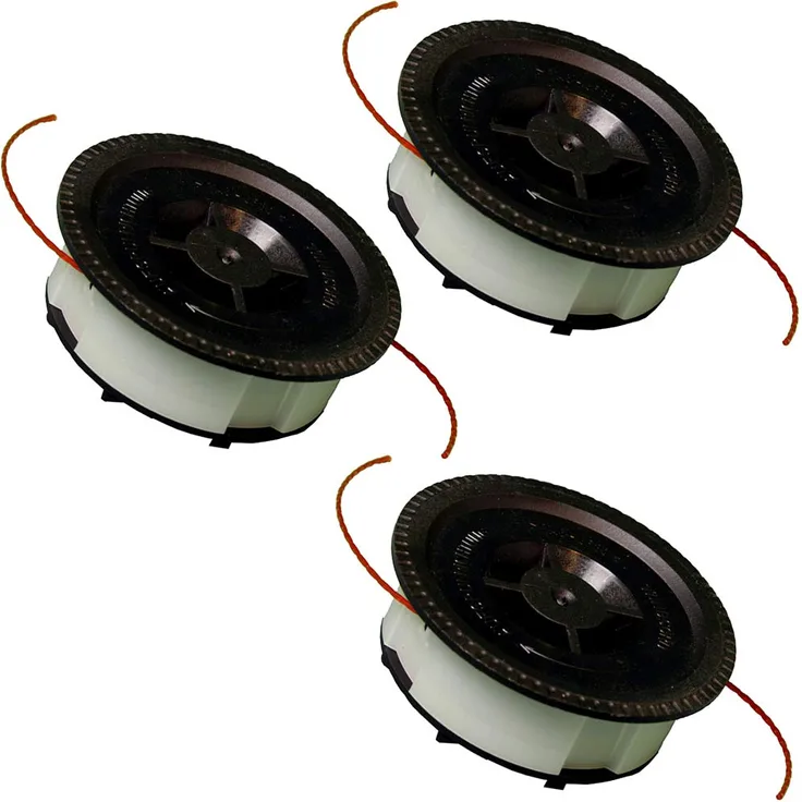 IKRA 13007005-3 Ersatzspulen (VA-2) 3er-Set Fadenspulen für Rasentrimmer