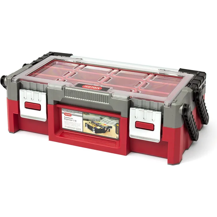KETER 220239 Werkzeugkasten Cantilever (mit 18 Trennelementen), 19 Stück