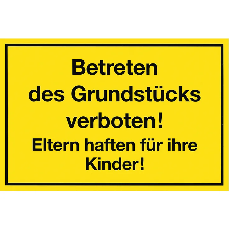 Metafranc Hinweisschild ''Betreten des Grundstücks verboten!'' - 300 x 200 mm - Beschilderung - Verbotsschild - Zutrittsverbot - Privatgrundstück - Grundstückskennzeichnung - 500280
