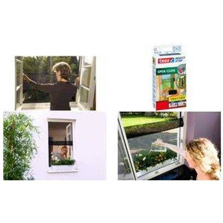 tesa Fliegengitter für Fenster OPEN-CLOSE, 1,30 m x 1,5 m