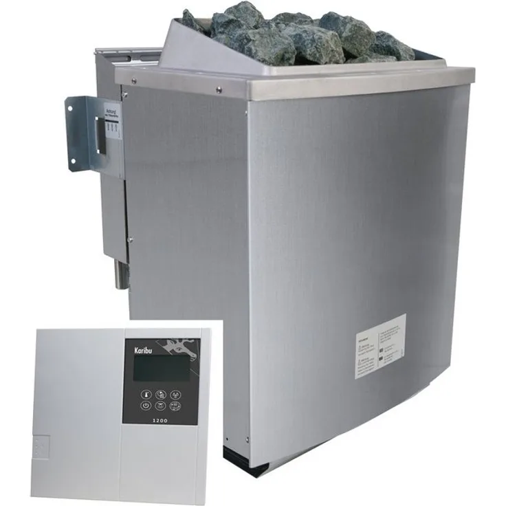KARIBU Saunaofen »9-KW-Bio-Kombiofen«, mit ext. Steuerung »Classic Bio«