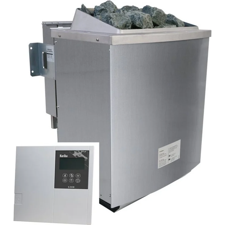 KARIBU Saunaofen »9-KW-Bio-Kombiofen«, mit ext. Steuerung »Classic Bio«