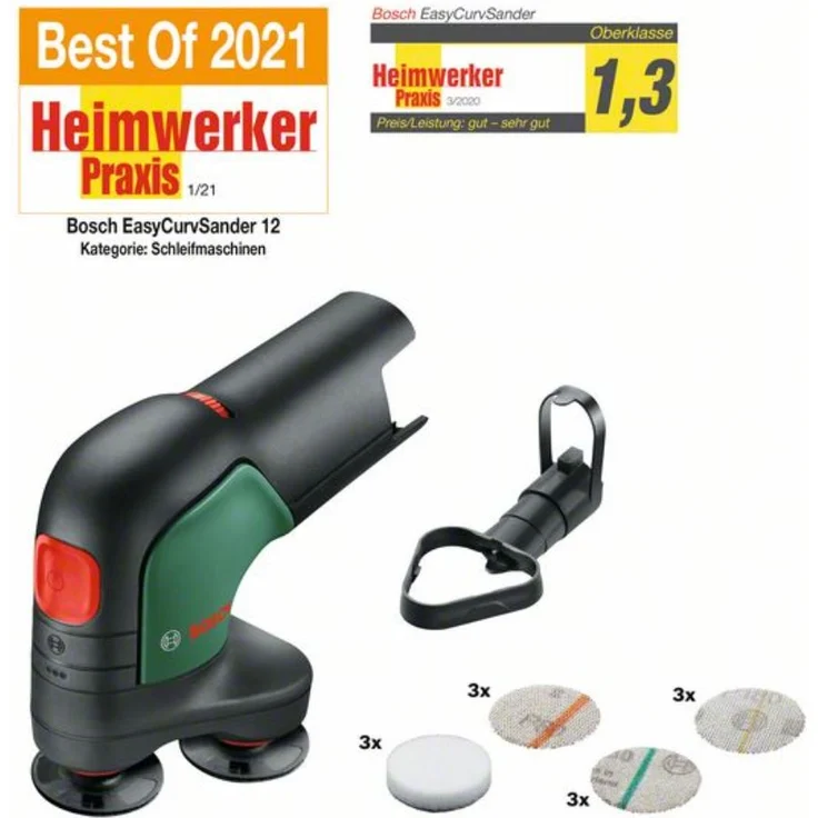 Bosch 12V Akku-Tellerschleifer und Polierer EasyCurvSander12 , ohne Akku ohne Ladegerät – Bild 1