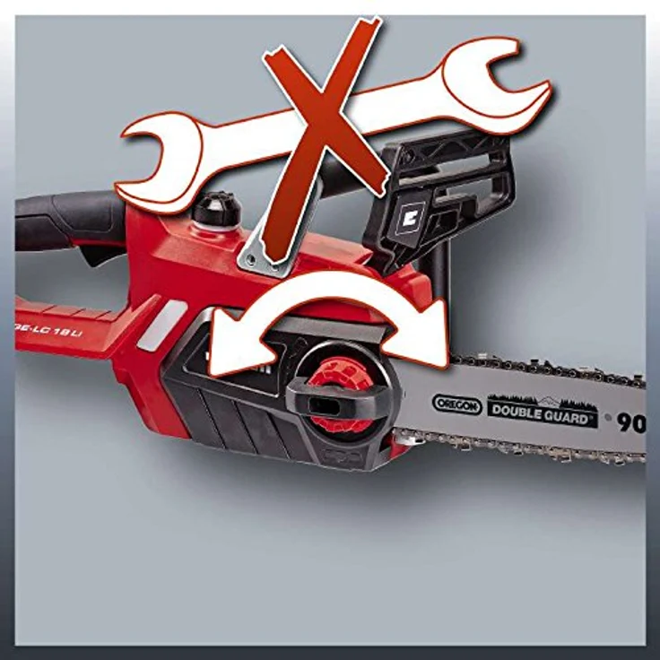 Einhell Akku-Kettensäge GE-LC 18 Li-Solo Power X-Change - Li-Ion, 18 V, 25 cm Schwertlänge, Rückschlagschutz, Kettenfangbolzen, ohne Akku und Ladegerät – Bild 9