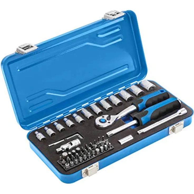 Högert Werkzeugset WerkzeugkofferWerkzeugsatz Werkzeug Tools Steckschlüsselsatz Schraubendreher Rats - 5902801011160