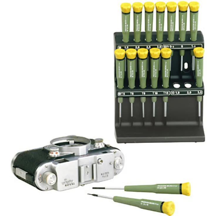 Proxxon 28148 Feinstschraubendreher Micro-Driver, 15-teilig inklusiv Halter