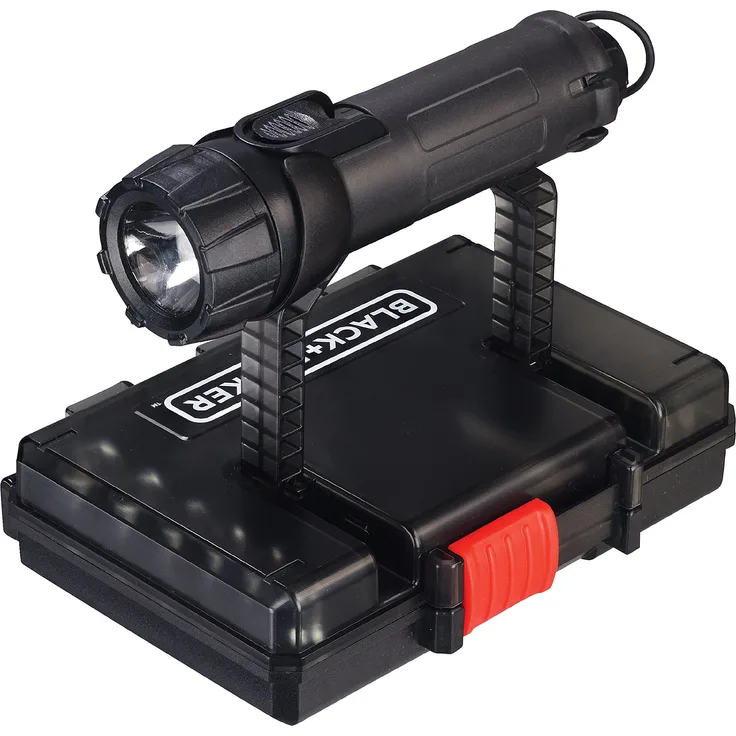 Black+Decker 30tlg. SOS-Bit-Set (mit Sicherheitsweste, LED-Taschenlampe, ideal fürs Auto, kleiner Helfer bei Pannen) A7224