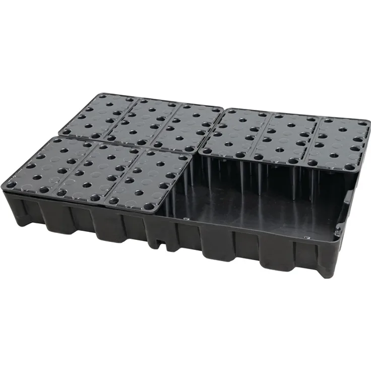 Auffangwanne 120l L1200xB800xH180mm PE m.PE-Rost CEMO