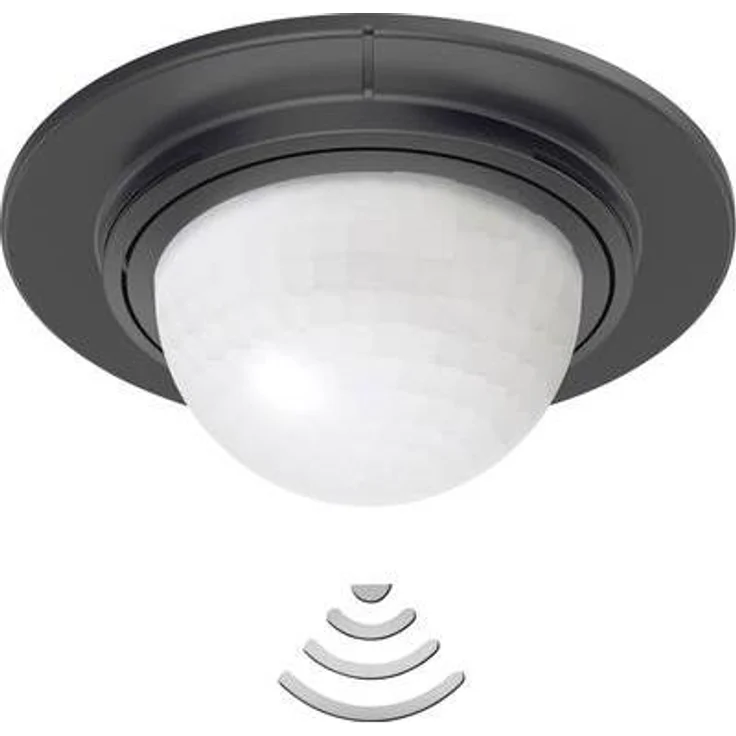 Steinel Bewegungsmelder IS 360-1 DE schwarz, 360° Erfassung, 4m Reichweite, Deckensensor, Innen/Außen, IP54 – Bild 1