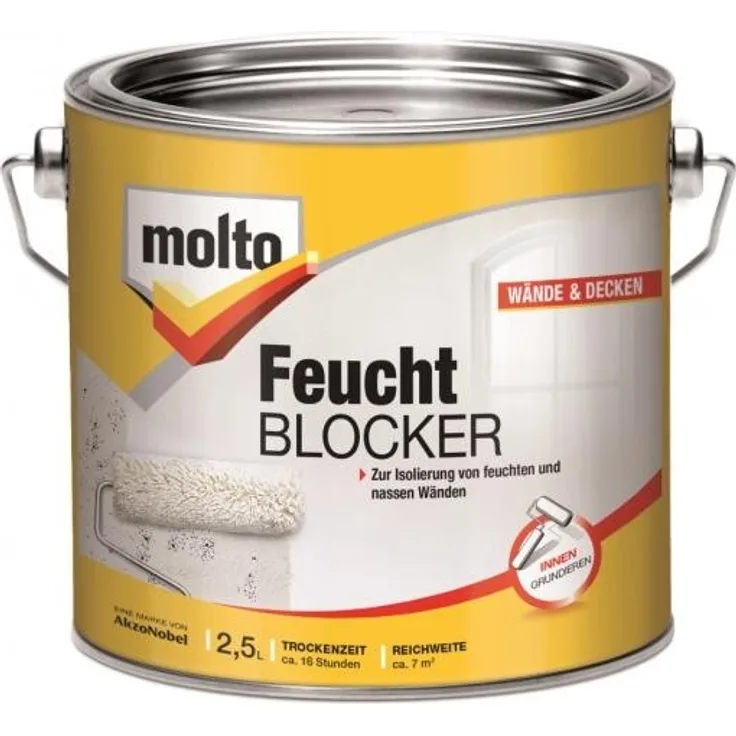 Molto Feucht Blocker 2,5 l Grundierung gegen Feuchtigkeit und Schimmel