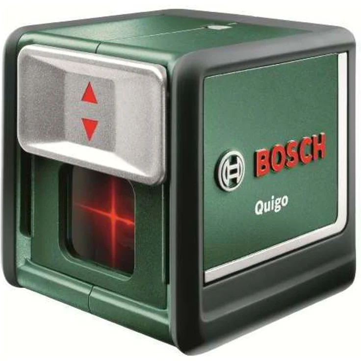 Bosch Kreuzlinienlaser Quigo Plus (mit Stativ, Reichweite 7m, im Karton, Rot Laser mit Stativ ) – Bild 1
