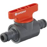GARDENA Kupplung mit Regulierventil: Schlauchkupplung zum Regulieren oder Absperren des Wasserdurchflusses im Schlauchverlauf, Reichweitenbestimmung von Regnern, verpackt (2976-20)